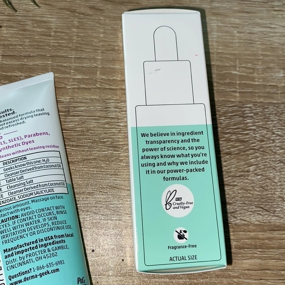 Derma Geek cleanser &‎ beta hydroxy acid detoxifying NEW sealed